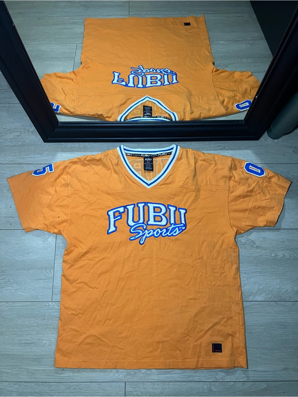 Y2K 2000s Fubu Sports Jersey Embroidered #05 V Neck Shirt